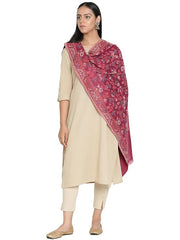 Floral Eden Wool Kani Stole