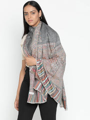 Traditional Earth Tone Kani Jacquard Shawl