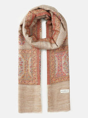 Traditional Wool Kani Shawl Palledar Pattern Mughal Inspired Handloom Wrap