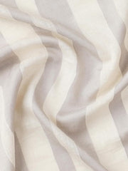 Cotton Silk Scarf Lightweight Moonlight Stripe Dobby Print