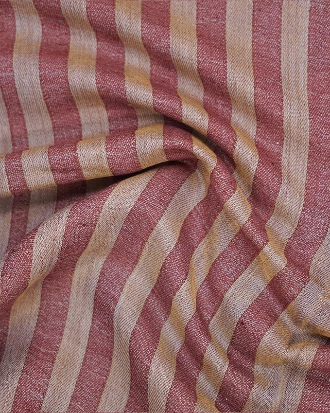 Shimmer Wool Blend Stole Bold  Striped Pattern